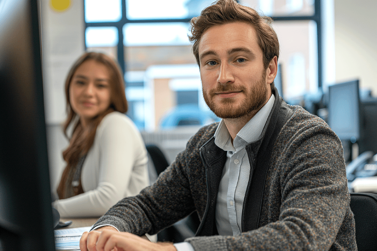 HR professional working with automation tools